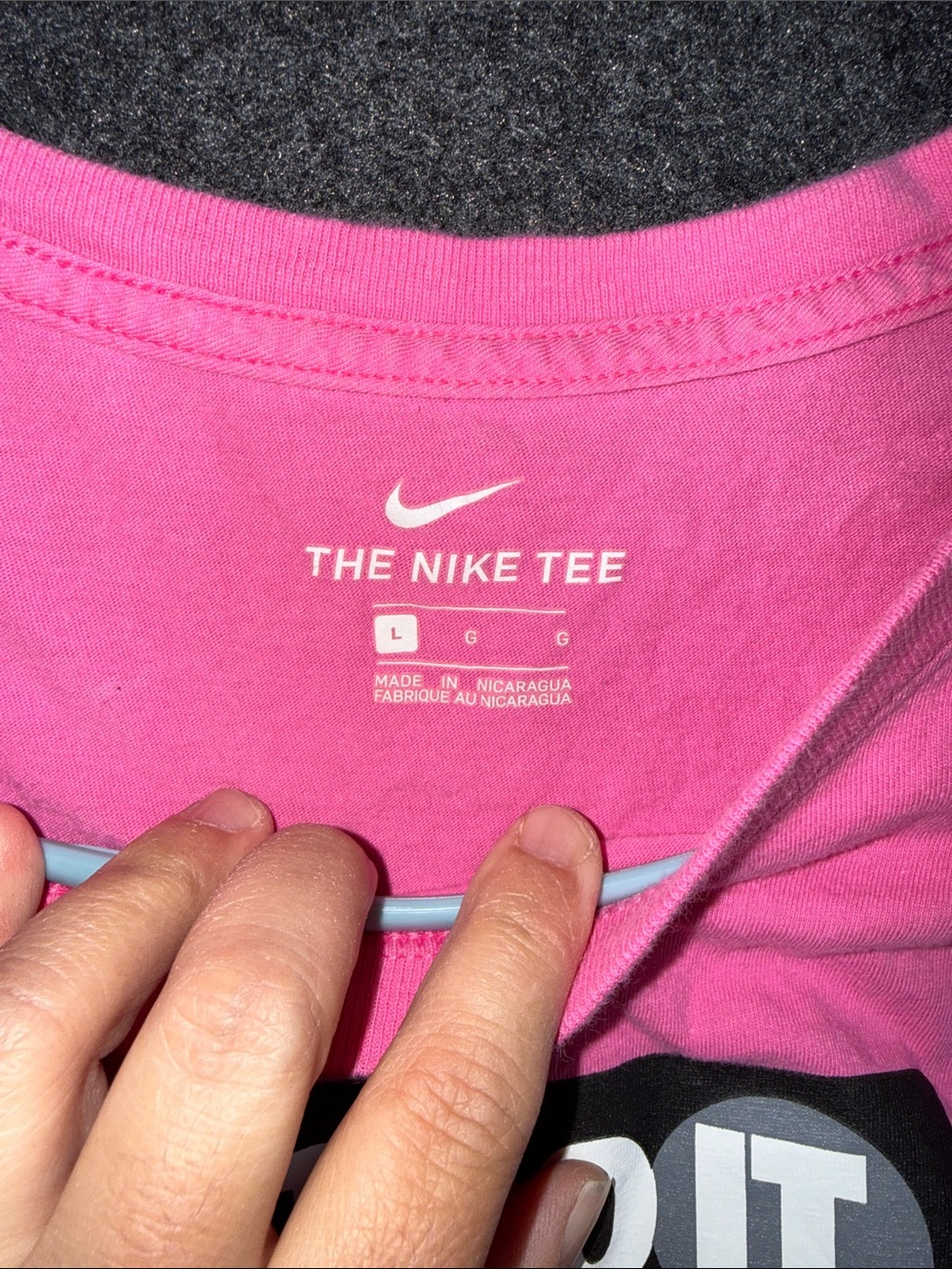 Nike Mens Pink 'Just Do It.' Graphic Tee - Picture 2 of 8